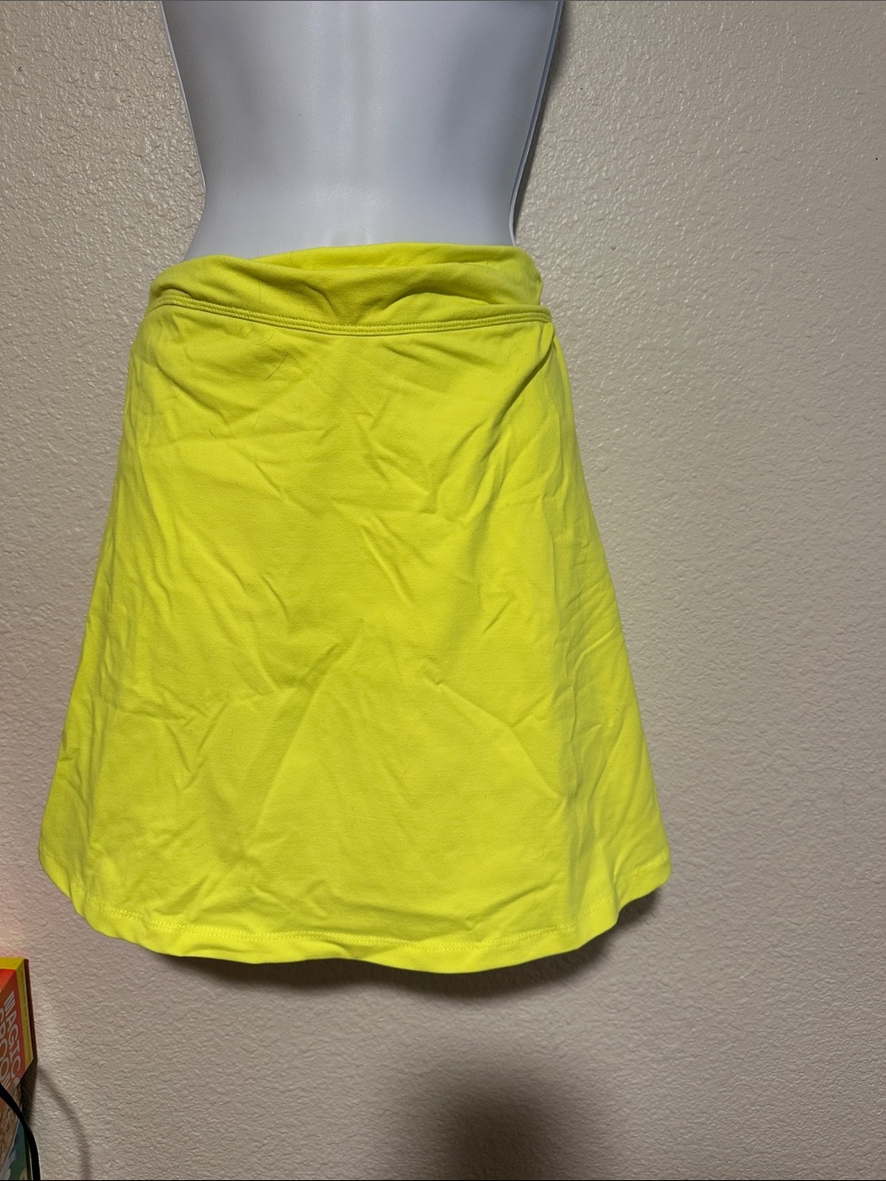 Susana Monaco Neon Yellow A-Line Skirt